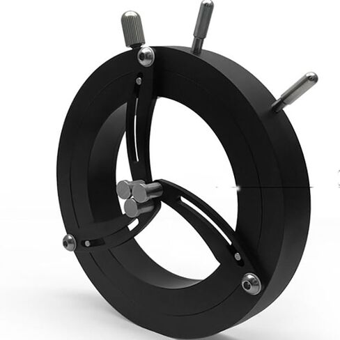 Universal Coaxial Lens Holder, Round Lens Self-Centering Mount with 3 Clamping Support Arms and M4 Threaded Hole, Anti-Rust and Durable Aluminum Alloy, Clamped Firmly, 80mm (120mm) in Kuwait