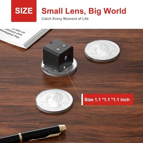 Spy Camera Hidden Camera, Smallest Wireless WiFi Home Security Camera, Mini HD Surveillance Camera, Wireless Sports Action Camera,Video Recorder with Night Vision and Video Motion Detection in Kuwait