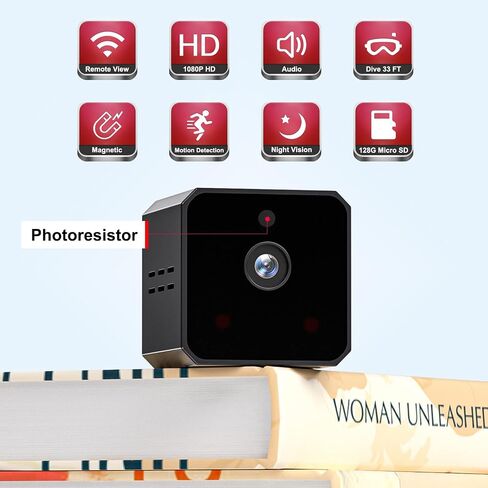 Spy Camera Hidden Camera, Smallest Wireless WiFi Home Security Camera, Mini HD Surveillance Camera, Wireless Sports Action Camera,Video Recorder with Night Vision and Video Motion Detection in Kuwait
