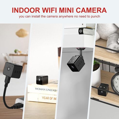 Spy Camera Hidden Camera, Smallest Wireless WiFi Home Security Camera, Mini HD Surveillance Camera, Wireless Sports Action Camera,Video Recorder with Night Vision and Video Motion Detection in Kuwait