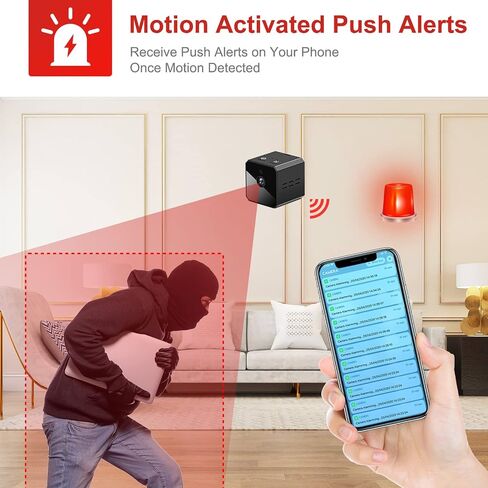 Spy Camera Hidden Camera, Smallest Wireless WiFi Home Security Camera, Mini HD Surveillance Camera, Wireless Sports Action Camera,Video Recorder with Night Vision and Video Motion Detection in Kuwait