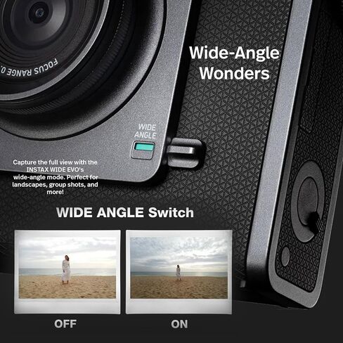 FUJIFILM INSTAX Wide Evo Hybrid Instant Camera Bundle | For Parties, Events & Instant Photos | Includes 32GB Memory Card, Camera Case, Cleaning Cloth (16840957) in Kuwait