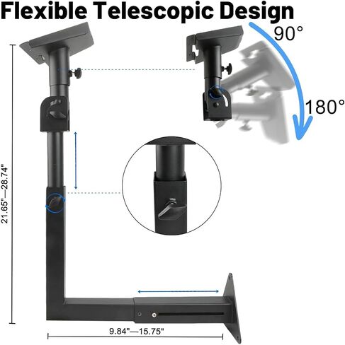 Starlink Mount for Starlink Standard 4/4X/Gen 3 | 90-180° Angle Signal Optimization, Hidden Cable Routing, Wall/Roof Starlink Mounting Kit with Telescopic Arm in Kuwait