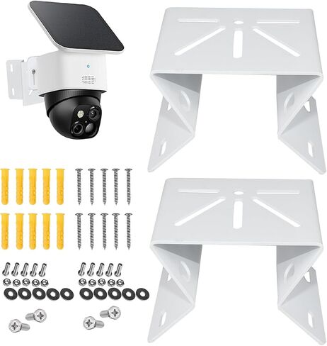 Corner Mount Compatible with eufy SoloCam S340/E30/E42/4G LTE Cam S330 | Exterior Wall Corner Bracket for PTZ Camera,to Achieve a 270° Wider View Angle,Stainless Steel,Weatherproof for Outdoor,2PCS in Kuwait