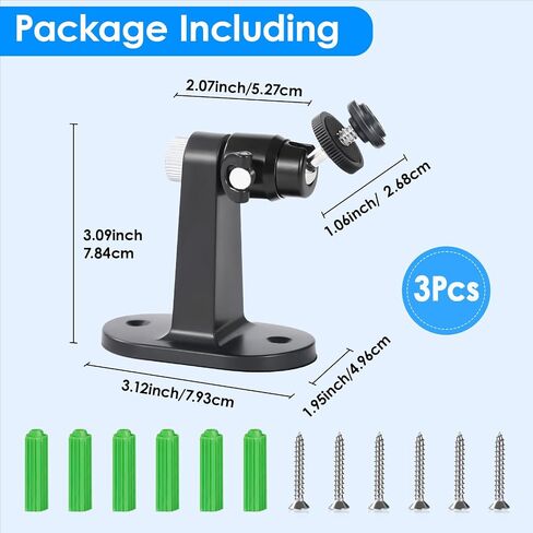Sirmpuna 3 Pack Camera Mount for Blink Outdoor 2k+/Outdoor 4/(3rd Gen) XT3/BlinkXT2/XT/Mini/Mini2, 360° Adjustable Weather-Resistant Wall Mount Bracket with Mount Screws Included in Kuwait