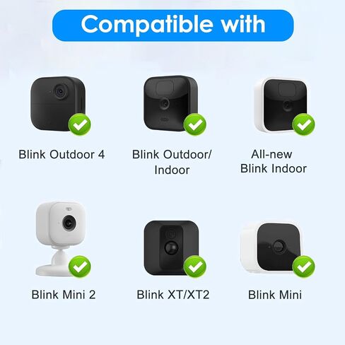 Sirmpuna 3 Pack Camera Mount for Blink Outdoor 2k+/Outdoor 4/(3rd Gen) XT3/BlinkXT2/XT/Mini/Mini2, 360° Adjustable Weather-Resistant Wall Mount Bracket with Mount Screws Included in Kuwait