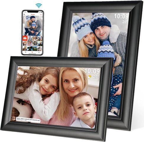 Frameo Digital Picture Frame, 10.1 inch Digital Frame WiFi, 1280 * 800 IPS HD Touchscreen, 32GB Storage, Instant Share Pictures Video, Smart Photo Frame Electronic, Gifts for Mom, House Warming in Kuwait
