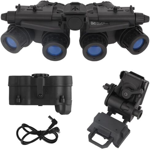 Tactical Night Vision Goggles Model GPNVG18 with Adjustable Helmet NVG Bracket Mount for Cosplay and Display, No Function (Black) in Kuwait