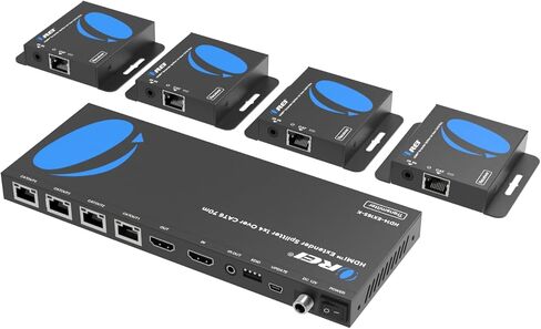 OREI 4K 1x8 HDMI Extender Splitter Multiple Over CAT 6/7 Cable with EDID management - 4K@30Hz upto 165ft and 1080p@60Hz upto 230ft- Loop Out | 1x8 HDMI Extender – HDMI 1.4, 10.2Gbps, Dolby TrueHD, DTS-HD Master Audio, Plug & Play, Metal Housing, PoC Suppo in Kuwait