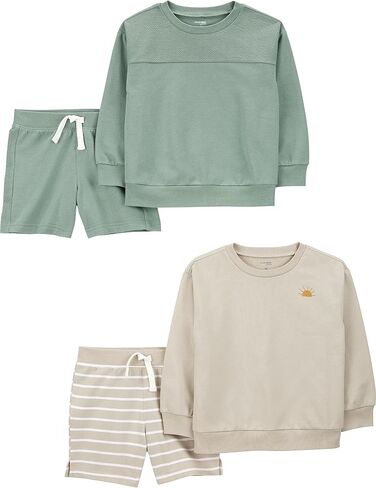 Simple Joys by Carter's Baby Boys 4-piece Sweatshirt Set in Kuwait