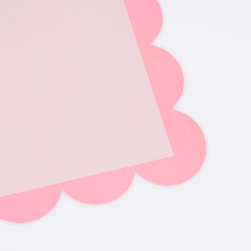 Meri Meri Mixed Color Scalloped Placemats (Set of 12), Disposable | Paper Placemats in Bright Colors, 16.25" x 11.75" – Great for Birthdays, Dinner Parties & Garden Parties in Kuwait