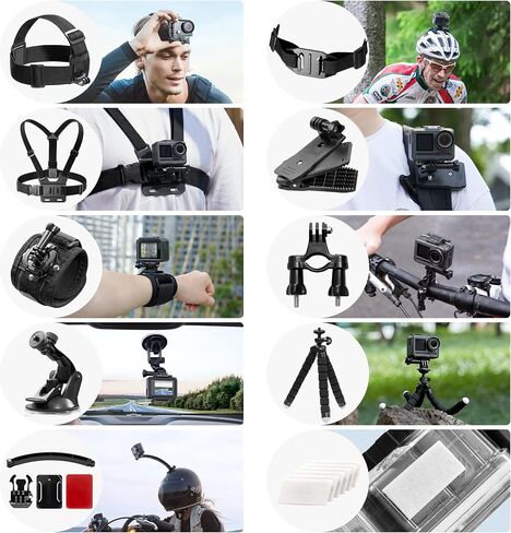 AKASO EK7000 Action Camera with 42 in 1 Action Camera Accessories Kit Bundle in Kuwait