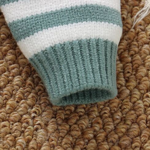 Fall/Winter Striped Knit Baby Romper for Boys and Girls Everyday Homewear for Newborns in Kuwait