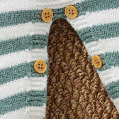 Fall/Winter Striped Knit Baby Romper for Boys and Girls Everyday Homewear for Newborns in Kuwait