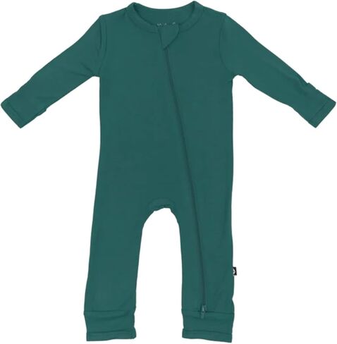 KYTE BABY Unisex Rayon Made From Bamboo Zippered Rompers (6-12 Months, Emerald) in Kuwait