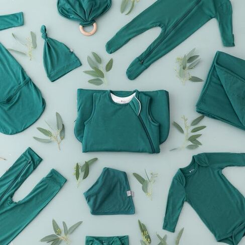 KYTE BABY Unisex Rayon Made From Bamboo Zippered Rompers (6-12 Months, Emerald) in Kuwait