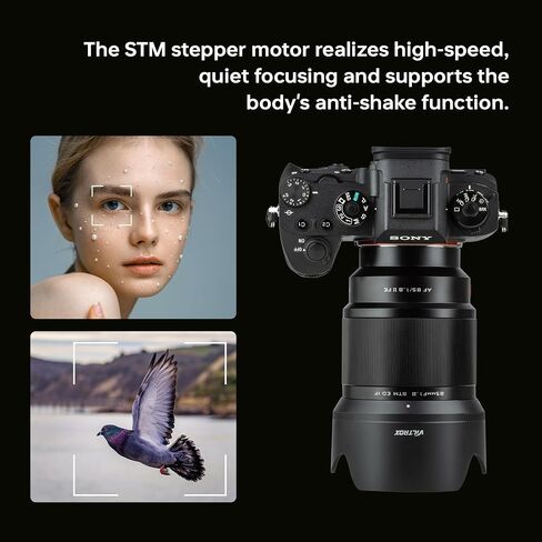 Viltrox AF 85mm F1.8 Mark II Full Frame Lens For Sony E-Mount, STM Telephoto Lens for Sony E-Mount Camera A6000-6700 ZV-E10 FX30 FX3 A7C A7RII A7SIII A7III A7RIII A7IV A7RIV A7RV A9 A1 ZVE1 A7CR A7CII in Kuwait
