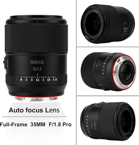 Meike 35mm F1.8 Full Frame Wide Angle AF STM Lens Auto Focus Fixed Prime Portrait Lenses for Panasonic Lumix Sigma Leica L-Mount Mirrorless Camera S1 S1R S1R II S1H S5 FP SL SL2 in Kuwait