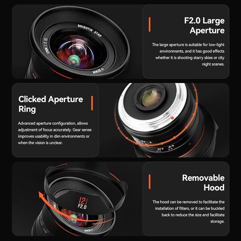 Brightin Star Prime Lens for Canon EF-M Mount Mirrorless Cameras (12/2.0 APS-C) in Kuwait