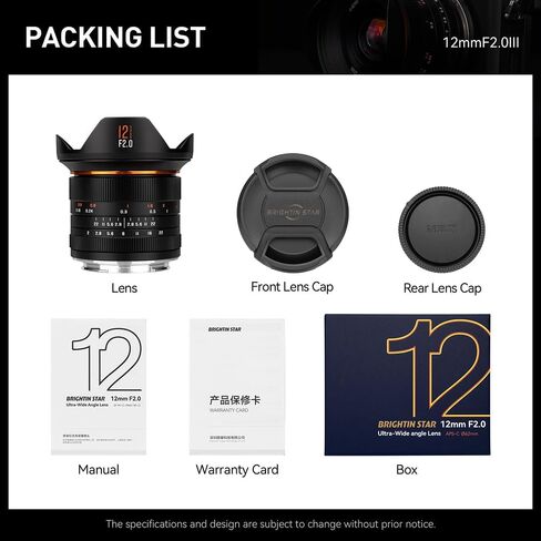 Brightin Star Prime Lens for Canon EF-M Mount Mirrorless Cameras (12/2.0 APS-C) in Kuwait