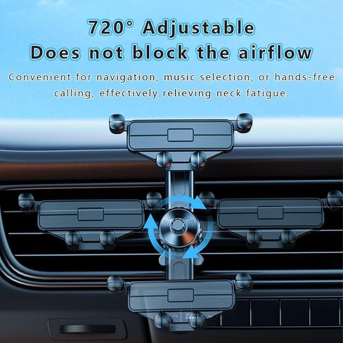 Phone Holders for Your Car for BMW M1 M2 M235 M240 M3 M340, 360° Adjustable Compact Handy Air Vent Phone Mount One Hand Operation Easy Removal in Kuwait