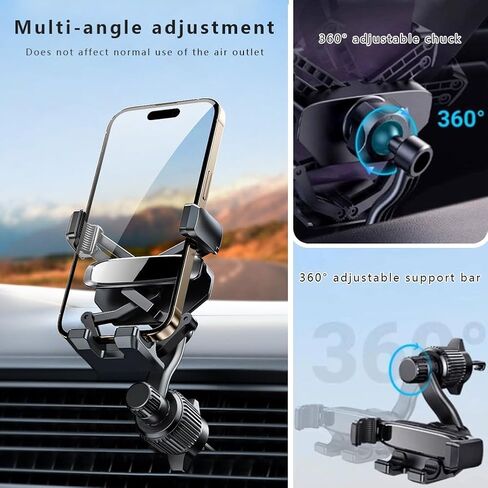 Phone Holders for Your Car for Mercedes Benz ML Class 2012-2016, 360° Adjustable Air Vent Phone Mount Compatible One Hand Operation Easy Removal in Kuwait