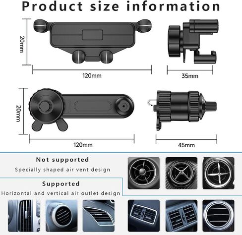 Phone Holders for Your Car for BMW X6 xDrive40i X6 M50i X6 M, 360° Adjustable Compact Handy Air Vent Phone Mount One Hand Operation Easy Removal in Kuwait