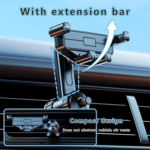 Phone Holders for Your Car for BMW 1 Series E82 F20, 360° Adjustable Compact Handy Air Vent Phone Mount One Hand Operation Easy Removal in Kuwait