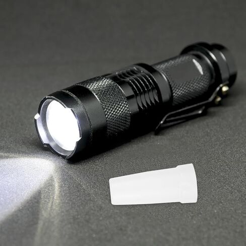 SOLUSTRE Portable Outdoor Light Diffuser for Flashlights and LEDs, Soft White Plastic Cover with Clip-on Design, Reduces Glare for Camping and Reading Use in Kuwait
