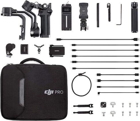 DJI RSC 2 Pro Combo - 3-Axis Gimbal Stabilizer for DSLR and Mirrorless Camera, Nikon Sony Panasonic Canon Fujifilm, Ronin SC, 3kg Payload, Image Transmission, Focus Motor - Black in Kuwait