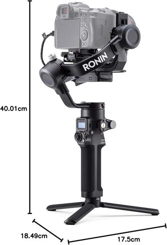 DJI RSC 2 Pro Combo - 3-Axis Gimbal Stabilizer for DSLR and Mirrorless Camera, Nikon Sony Panasonic Canon Fujifilm, Ronin SC, 3kg Payload, Image Transmission, Focus Motor - Black in Kuwait