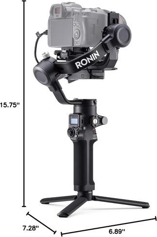 DJI RSC 2 Pro Combo - 3-Axis Gimbal Stabilizer for DSLR and Mirrorless Camera, Nikon Sony Panasonic Canon Fujifilm, Ronin SC, 3kg Payload, Image Transmission, Focus Motor - Black in Kuwait