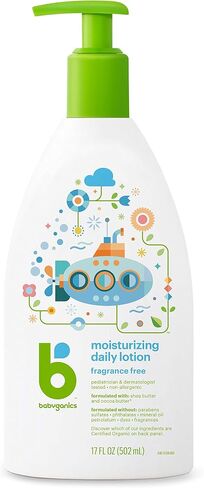 BabyGanics Daily Lotion, Fragrance Free, 17oz, Non-Allergenic, Packaging May Vary in Kuwait