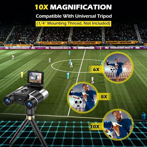 2 Inch Digital Binoculars Camera 8X Digital Zoom 40MP Photo 2.5K Video | Binoculars for Adults,10x Optical,Digital Binoculars for Bird Watching, Sports, Outdoor Adventures 32GB Memory Card in Kuwait