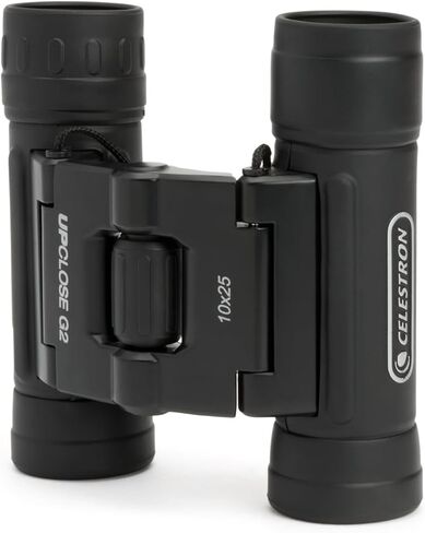 Celestron UpClose G2 10x25 Compact Binoculars for Hiking, Travel & Birding | Compact Roof Prism Design, Lightweight for Travel, Multi-Coated Optics, Folding Design, Comfortable Grip in Kuwait