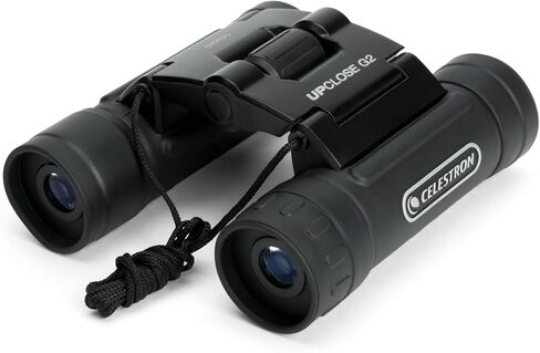 Celestron UpClose G2 10x25 Compact Binoculars for Hiking, Travel & Birding | Compact Roof Prism Design, Lightweight for Travel, Multi-Coated Optics, Folding Design, Comfortable Grip in Kuwait