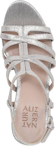 Naturalizer Women's Baylor Heeled Sandal Soft Silver Metallic 6 M in Kuwait