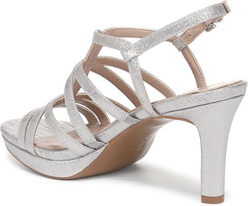 Naturalizer Women's Baylor Heeled Sandal Soft Silver Metallic 6 M in Kuwait