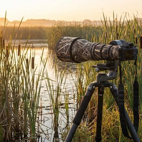 Rolanpro Waterproof Lens Camouflage Cover for Nikon Z 800mm F6.3 VR S - Camouflage Rain Cover Lens Protective Sleeve Easy Installation # 9 in Kuwait