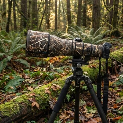 Rolanpro Waterproof Lens Camouflage Cover for Nikon Z 800mm F6.3 VR S - Camouflage Rain Cover Lens Protective Sleeve Easy Installation # 9 in Kuwait