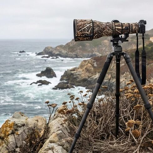 Rolanpro Waterproof Lens Camouflage Cover for Nikon Z 800mm F6.3 VR S - Camouflage Rain Cover Lens Protective Sleeve Easy Installation # 9 in Kuwait