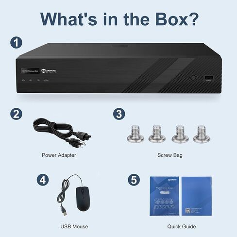Anpviz 12MP 16CH PoE NVR for Home Security Camera System, NO HDD | Only Plug & Play Anpviz U Series Camera,16 Channel Network Video Recorder Support 12MP/8MP/6MP/5MP/4MP PoE Camera (U Series) in Saudi Arabia