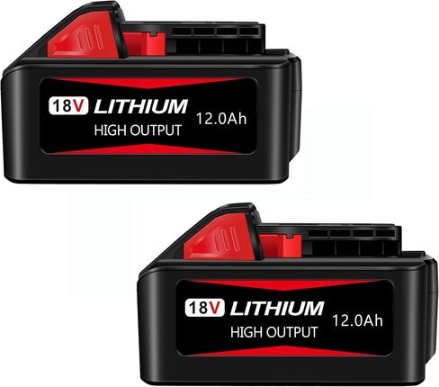 Replacement Milwaukee M18 Battery 12.0Ah – Built with 21700 Cells, High Capacity Lithium-Ion Battery Compatible with Milwaukee 18V Cordless Power Tools in Saudi Arabia
