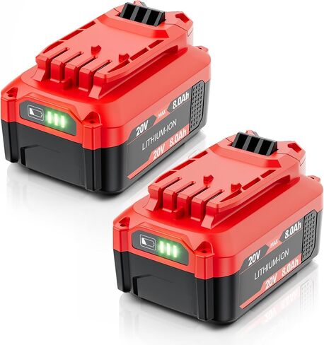 2Pack 8.0Ah Replacement for Craftsman 20V Battery V20 Lithium Batteries Compatible with Craftsman v20 Battery Power Tools CMCB205 CMCB204 CMCB206 CMCB202 CMCB201 in Kuwait