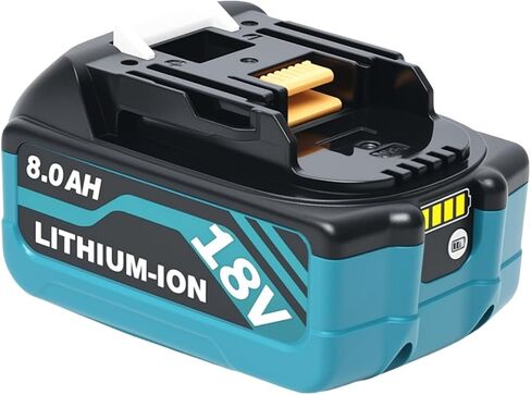 Upgraded 8000mAh Replacement for Makita 18V Battery Compatible for Makita 18V Batteries BL1860B BL1815B BL1830B BL1850B BL1840B Cordless Tools (Blue) in Saudi Arabia