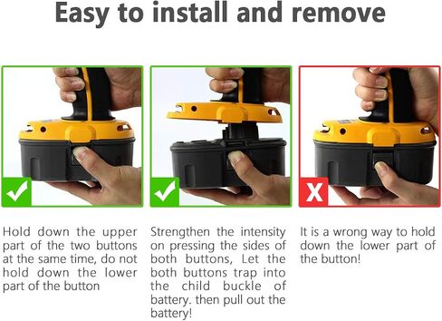 Battery Compatible with Dewalt 18V Cordless Power Tools 5.0Ah 2 Pack | Aftermarket replacement battery, fits DC9096, DC9098, DE9098, DE9096, DW9096. Non-OEM battery for 18V power tool series in Saudi Arabia