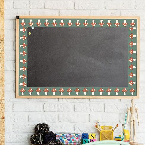 Whaline 82 Ft Groovy Vintage Bulletin Board Borders Boho Flower Rainbow Face Plaid Mushroom Adhesive Trim Border for Back to School Classroom Office Party Decor in Saudi Arabia