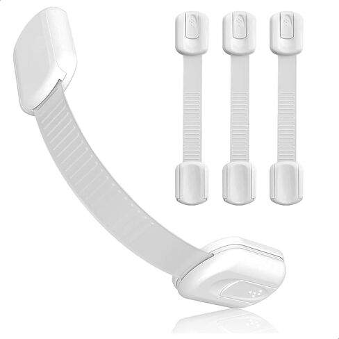 Matenf Child Proof Cabinet Locks, Baby Safety Locks, 4 PCS | Self Adhesive, Durable ABS Material, Fridgeor Drawer Locks, for Toddler Kid Safety in Kuwait