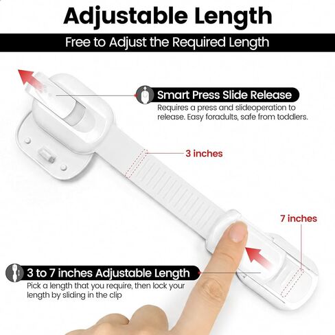 Matenf Child Proof Cabinet Locks, Baby Safety Locks, 4 PCS | Self Adhesive, Durable ABS Material, Fridgeor Drawer Locks, for Toddler Kid Safety in Kuwait