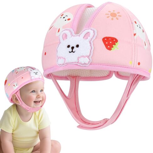 Accmor Baby Head Protector, Cute Baby Safety Helmet for Crawling Walking Running, Infant Headguard Soft Cushion Lightweight Breathable Protective Caps, Anti-Collision Toddler Helmets for 6m-24m Girls in Kuwait
